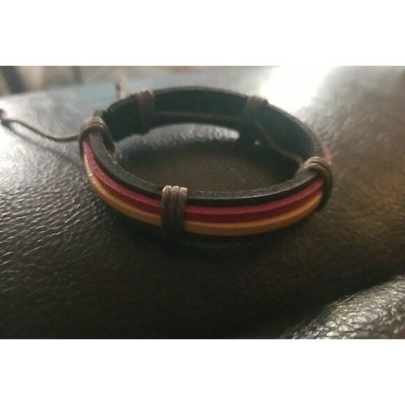 Adjustable Rasta Reggae Bracelet Multicolor - Picture 4 of 13